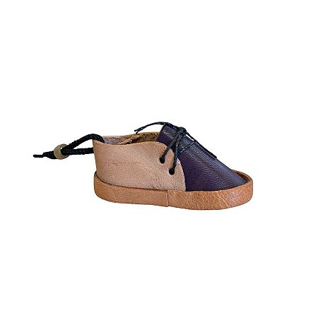 Chaveiro Lembrancinha Mini Tênis De couro - Preto - 6,5cm - 1 unidade - Rizzo