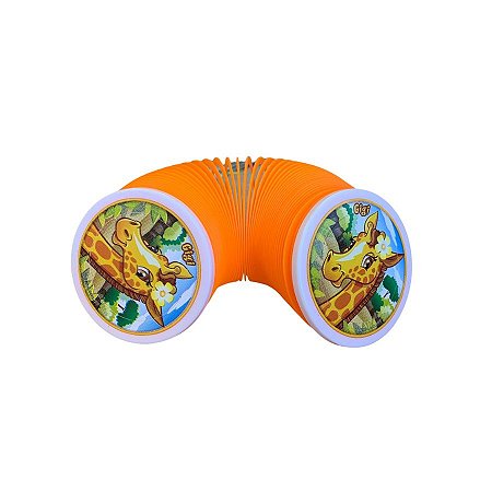 Lembrancinha Mola Maluca Brinquedo - Turma da Floresta - Laranja - 7x6,5cm - 1 unidade - Rizzo