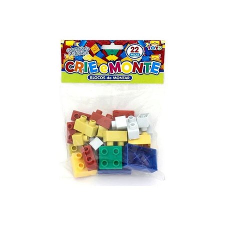 Brinquedo Blocos de Montar - 22 unidades - Rizzo