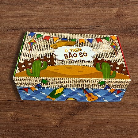 Caixa Para Bombons De Festa Junina - "Ô Trem Bão Sô" - 8x12x4cm - 5 unidades - Decora Doces - Rizzo