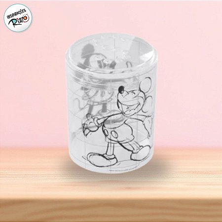 Saleiro Mickey - Transparente - 100ml - 7x5cm - 1 unidade - Disney Original - Rizzo