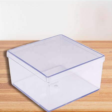 Caixa Acrilica Transparente Quadrada - 15x15x10cm - 1 unidade - Rizzo - Rizzo