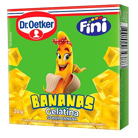 Pó Para Gelatina - Sabor Banana - 20g - 1 unidade - Fini - Rizzo