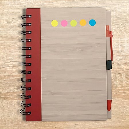 Bloco para Anotação Com Caneta E Autoadesivo - Vermelho - 70 Folhas - 11,5x15,5cm - 1 unidade - Rizzo