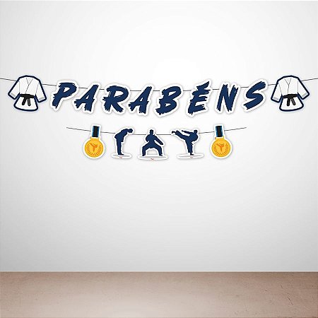 Faixa Decorativa Temática "Parabéns" - Artes Marciais - 1 unidade - Regina - Rizzo