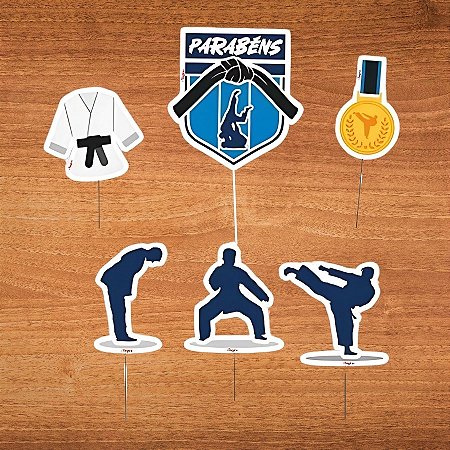 Topo De Bolo - Artes Marciais - 6 unidades - Regina - Rizzo
