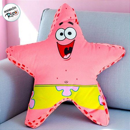 Almofada Formato Patrick Estrela - Bob Esponja - 35x35cm - 1 unidade - Zona Criativa - Rizzo