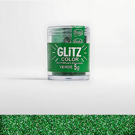 Glitter Para Decoração Verde Glitz 5g - 1 unidades - Fab - Rizzo