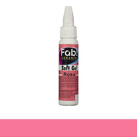 Soft Gel Corante rosa - 25g - 1 unidades - Fab - Rizzo