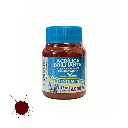 Tinta Acrílica Brilhante 37ml - Vinho - 1 unidade - Acrilex - Rizzo