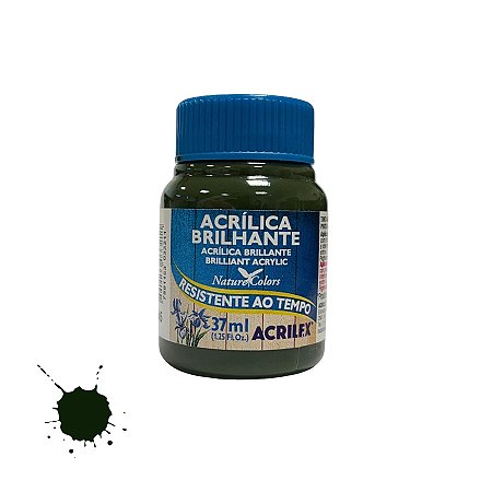 Tinta Acrílica Brilhante 37ml - Verde Oliva - 1 unidade - Acrilex - Rizzo