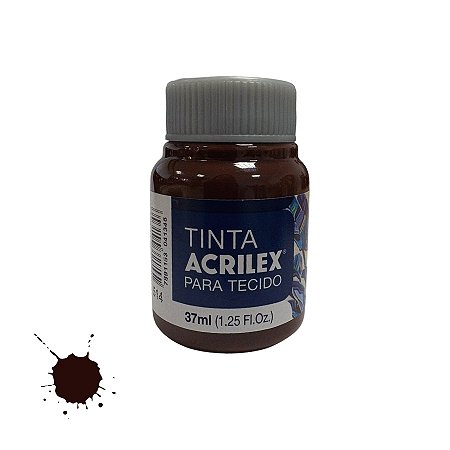 Tinta Para Tecido 37ml - Terra Queimada - 1 unidade - Acrilex - Rizzo