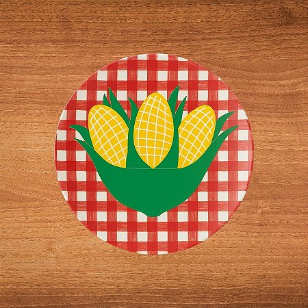 Adesivo Redondo Decorativo Milho - 3x3cm - 30 unidades - Stickr - Rizzo