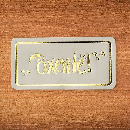 Adesivo Festa Junina "Oxente" - Ref.2221 - Hot Stamping - 4x2cm - 50 unidades - Stickr - Rizzo