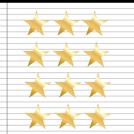 Adesivo Estrela Dourada - 1,5x1,5cm - 100 unidades - Stickr - Rizzo