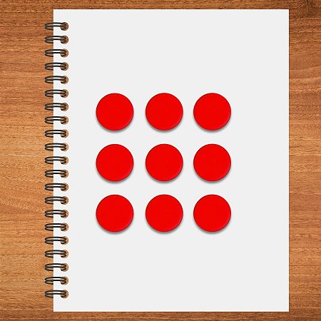 Adesivo Pontinho Vermelho - 1,5x1,5cm - 100 unidades - Stickr - Rizzo