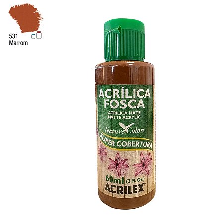 Tinta Acrílica Fosca 60ml - Marrom - 1 unidade - Acrilex - Rizzo
