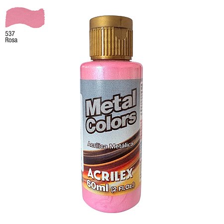 Tinta Acrílica Metal Colors 60ml - Rosa - 1 unidade - Acrilex - Rizzo