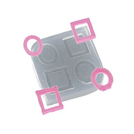 Molde de Silicone Quarteto de Mini Molduras - Ref. 475 - 1 unidade - Flexarte - Rizzo