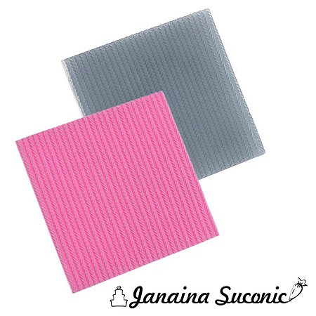 Molde de Silicone Textura de Tricô Reto JS - Ref. 153 - 1 unidade - Flexarte - Rizzo