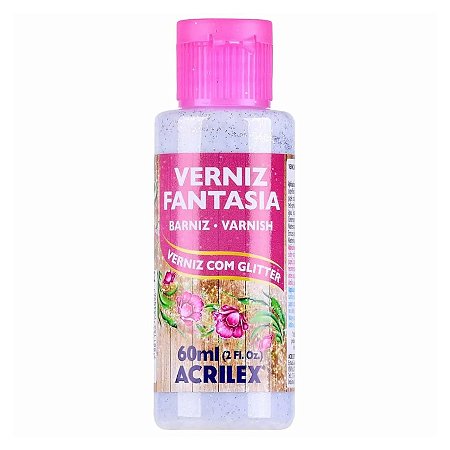 Verniz Fantasia 60ml - Prata - 1 unidade - Acrilex - Rizzo
