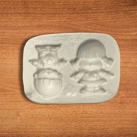 Molde De Silicone Garoto e Garota - Ref. 69 - 1 unidades - Mazulli  - Rizzo