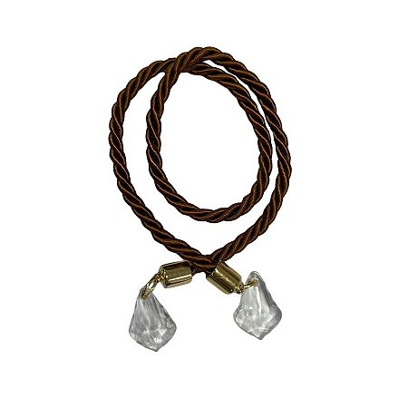 Cordão Decorativo Com Pingente Pião - Castor Com Ouro - 33,5cm - 1 unidade - Rizzo