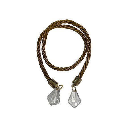 Cordão Decorativo Com Pingente Pião - Ouro Com Ouro - 33,5cm - 1 unidade - Rizzo