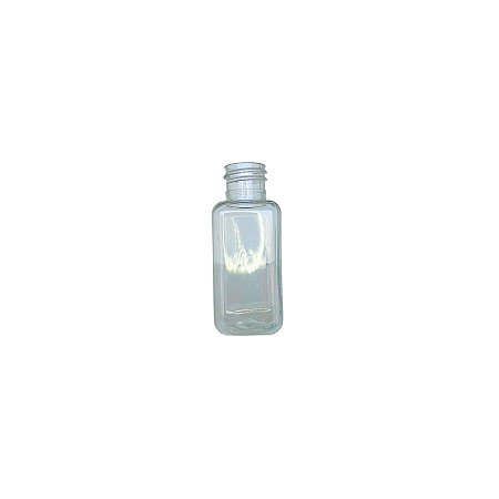 Frasco Para Perfumaria De Plástico PET Quadrado - Transparente - Rosca 20/410 - 40ml - 1 unidade - Rizzo