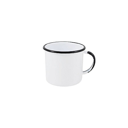 Caneca Esmaltada 06 - Branco - 160ml - 6x6cm - 1 unidade - Rizzo