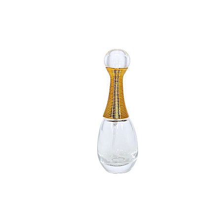 Frasco para Perfumaria de Vidro Gota Com Válvula Ouro - 20ml - 1 unidade - Rizzo