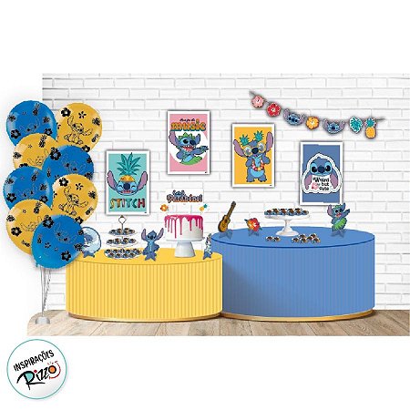 Kit Festa Stitch - 62 Peças - 1 unidade - Disney Original - Rizzo