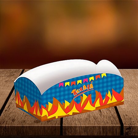 Mini Caixa Para Mini Hot Dog - Festa Junina - 11x5x5cm - 8 unidades - Regina - Rizzo