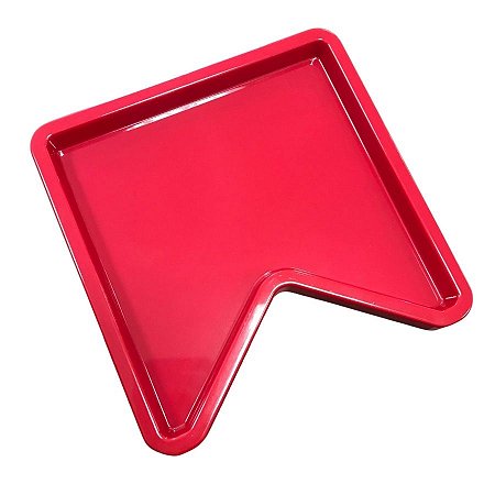 Bandeja Decorativa - Bandeira Vermelha - 19x19cm - 1 unidade - Rizzo