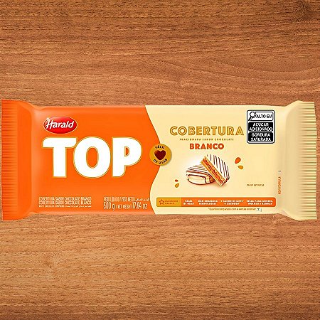 Cobertura em Barra Fracionada Chocolate Branco - Top - 500g - 1 unidades - Harald - Rizzo