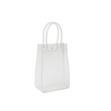 Sacola Transparente Botão - 20x7x25cm - 12 unidades - Rizzo