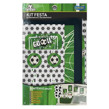 Kit Festa - Futebol - 62 itens - 1 unidade - Rizzo