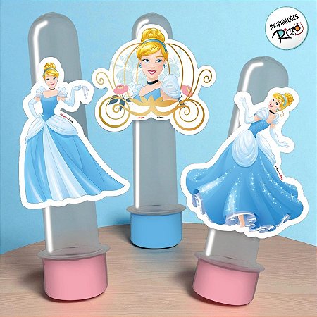 Mini Personagens Decorativos - Cinderela - 12 unidades - Disney Original - Rizzo