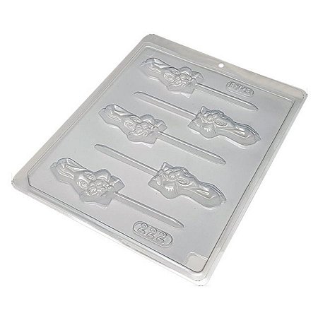 Forma de Acetato Pirulito Coelho Dentão - Ref.222 - 1 unidade - BWB - Rizzo