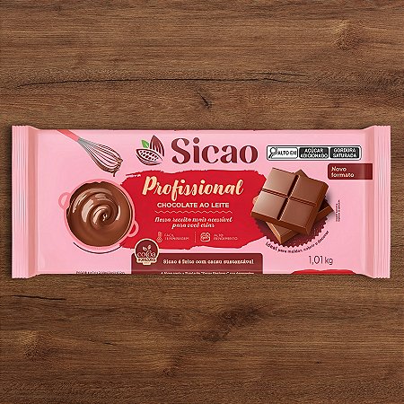 Chocolate Ao Leite Profissional - Barra - 1,01kg - 1 unidade - Sicao - Rizzo