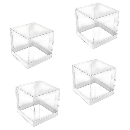 Caixa Para Mini Bolo Base Branca - 5,5x5,5x5,5cm - 8 unidades - CAC - Rizzo