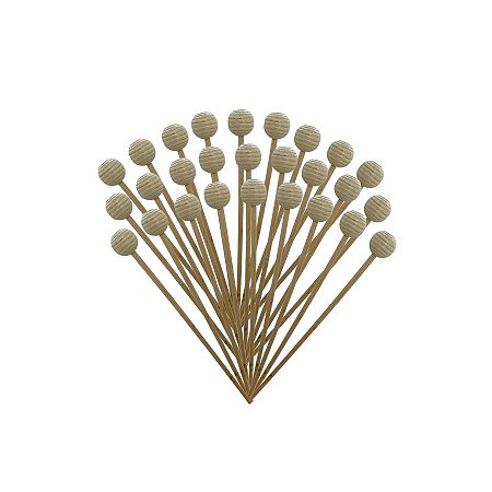 Vareta de Madeira com Bolinha Decorativa para Difusor - 20,5cm - 100 unidades - Rizzo
