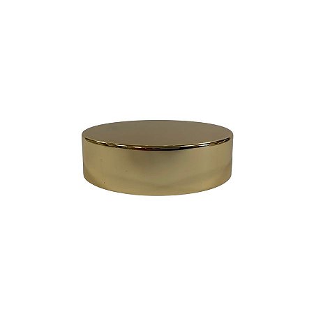 Tampa De Alumínio Para Pote Cilíndrico Reto - Dourada - Rosca 52mm - 1 unidade - Rizzo