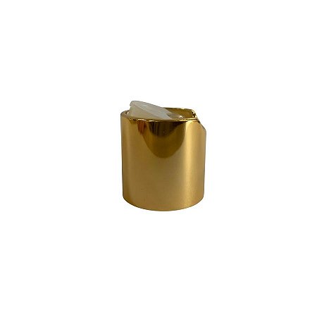 Tampa Disk Top - Dourada/Transparente - Rosca 24/410 - 1 unidade - Rizzo