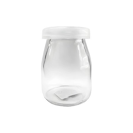 Pote de Vidro com Tampa de Plástico Transparente - 100ml - 7x5cm - 1 unidade - Rizzo