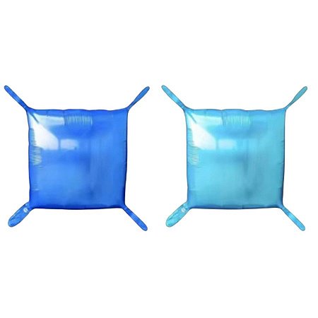 Balão de Festa Metalizado Quadrado 18" 46cm - Dois Lados Azul e Azul Claro - 20 unidades - Rizzo