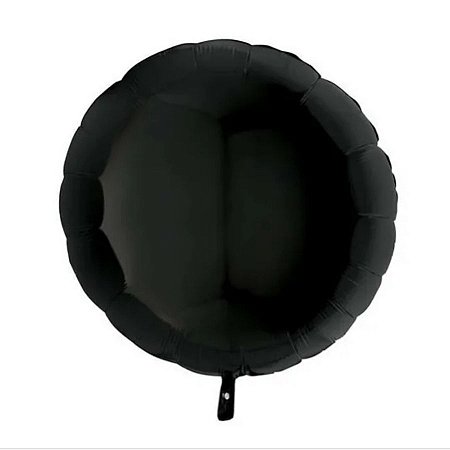 Balão de Festa Metalizado 60" 150cm - Órbita 4D Preto - 1 unidade - Rizzo