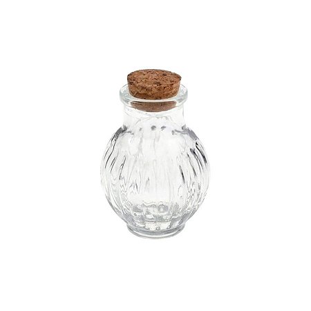 Potinho de Vidro Tampa de Rolha 5cm -  50ml - 1 unidade - Rizzo