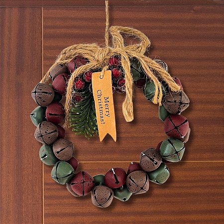 Guirlanda De Natal Com Sinos - Colorido - 16cm - 1 unidade - Rizzo