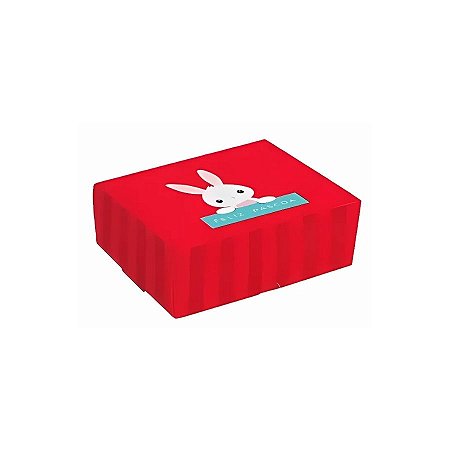 Caixa Coelhinho Sai Da Toca Para 6 Brigadeiros - 13x10,6x4,5cm - 10 unidades - Cromus - Rizzo